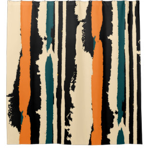 Abstract watercolor seamless pattern with grunge s shower curtain