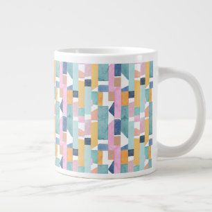 Abstract Watercolor Shape Pattern Large Coffee Mug