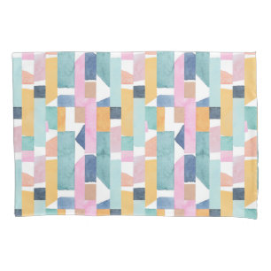 Abstract Watercolor Shape Pattern Pillowcase