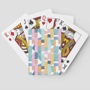 Abstract Watercolor Shape Pattern Playing Cards