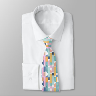 Abstract Watercolor Shape Pattern Tie