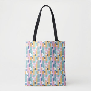 Abstract Watercolor Shape Pattern Tote Bag