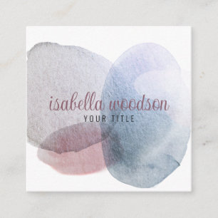 Abstract Watercolor Shapes Business Card