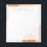 Abstract Watercolor Shapes Notepad<br><div class="desc">Modern abstract shapes in neutral earthy colours like terracotta,  peach and blush.</div>