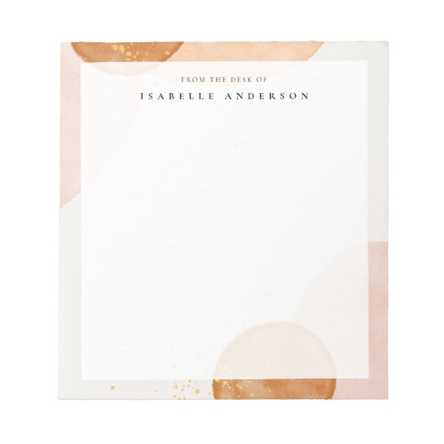 Abstract Watercolor Shapes Notepad (Front)