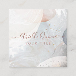 Abstract Watercolor Shapes Square Business Card