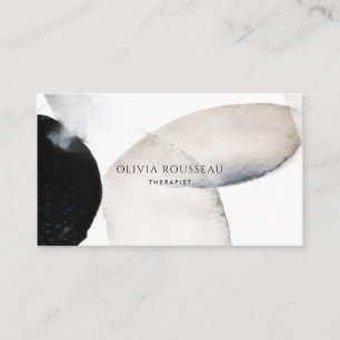 Abstract Watercolor Shapes Therapist  Business Card