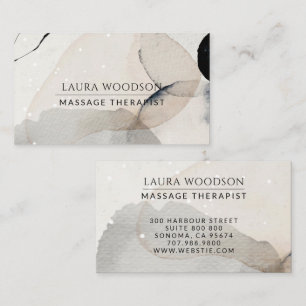 Abstract Watercolor Shapes Therapist Business Card