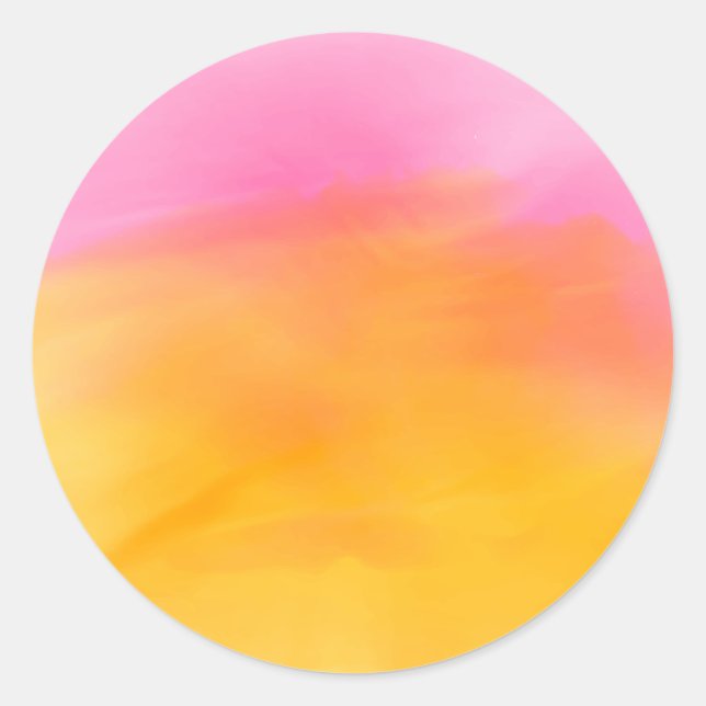 Abstract Watercolor Soft Background Classic Round Sticker (Front)