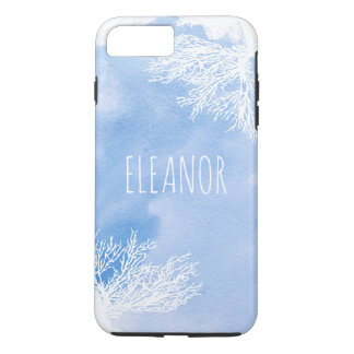 Abstract watercolor splash and blue reef trendy iPhone 8 plus/7 plus case