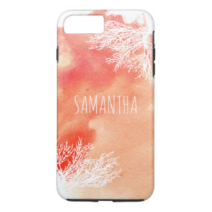 Abstract watercolor splash and coral reef trendy iPhone 8 plus/7 plus case