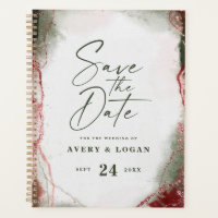 Abstract Watercolor Terra Rosa Wedding Plans