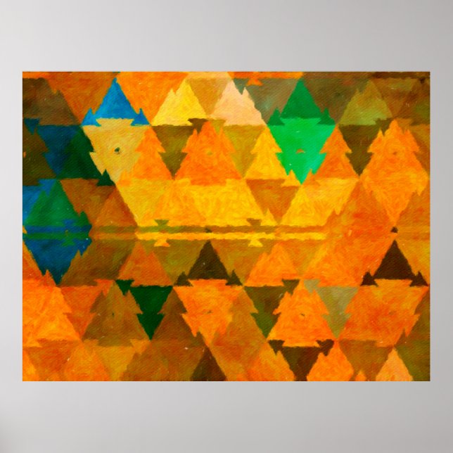 Abstract watercolor texture background. Oil painti Poster (Front)