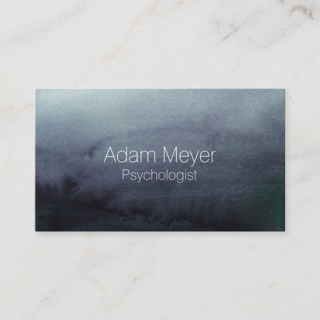 Abstract Watercolor Texture Classy Business Card (Front)