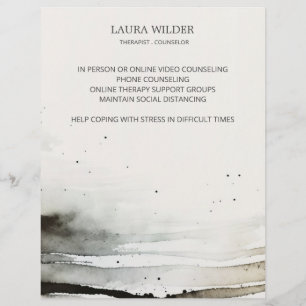 Abstract Watercolor Therapist Counselor Flyer