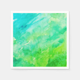 Abstract Watercolor Tie Dye Neon Napkin