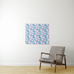 Abstract Watercolor Tropical Leaf Pattern Tapestry