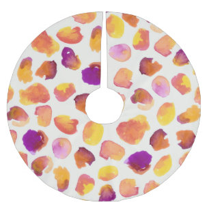 Abstract Watercolor Vintage Seamless Illustration Brushed Polyester Tree Skirt