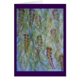 Abstract watercolor wisteria throw