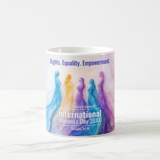 Abstract Watercolor Womens Day Coffee Mug (Center)