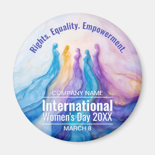 Abstract Watercolor Womens Day Magnet (Front)