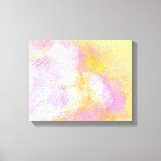 Abstract Watercolors - Orange Background Canvas Print (Front)