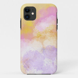 Abstract Watercolors - Orange Background iPhone 11 Case