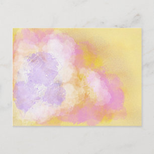 Abstract Watercolors - Orange Background Postcard