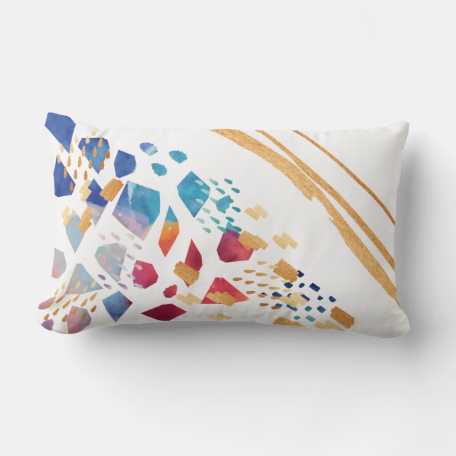 Abstract Watercolour Artistry Décor Accent Pillow (Front)