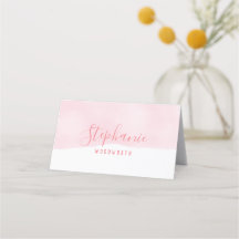 Abstract watercolour Blush pink place card