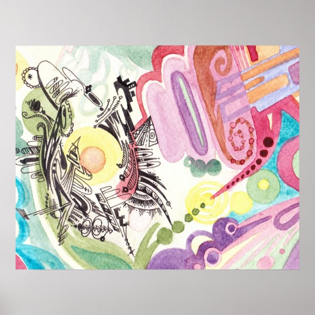 Abstract Watercolour Poster # 1 (Front)