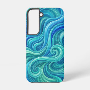 Abstract Waterfall Blue Gradient Samsung Cases