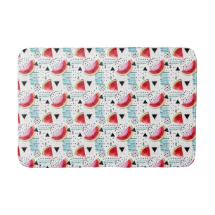 Abstract Watermelon Pattern Bath Mat