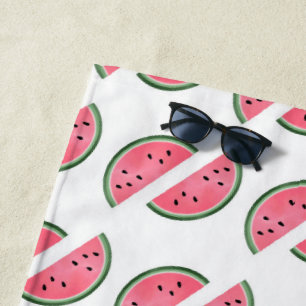 Abstract Watermelon Pattern Beach Towel