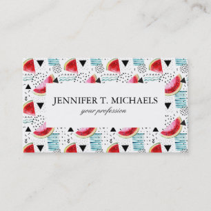 Abstract Watermelon Pattern Business Card
