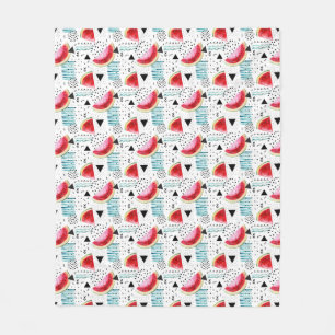 Abstract Watermelon Pattern Fleece Blanket