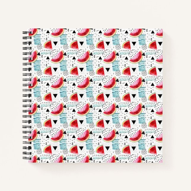 Abstract Watermelon Pattern Notebook (Front)