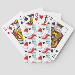 Abstract Watermelon Pattern Playing Cards