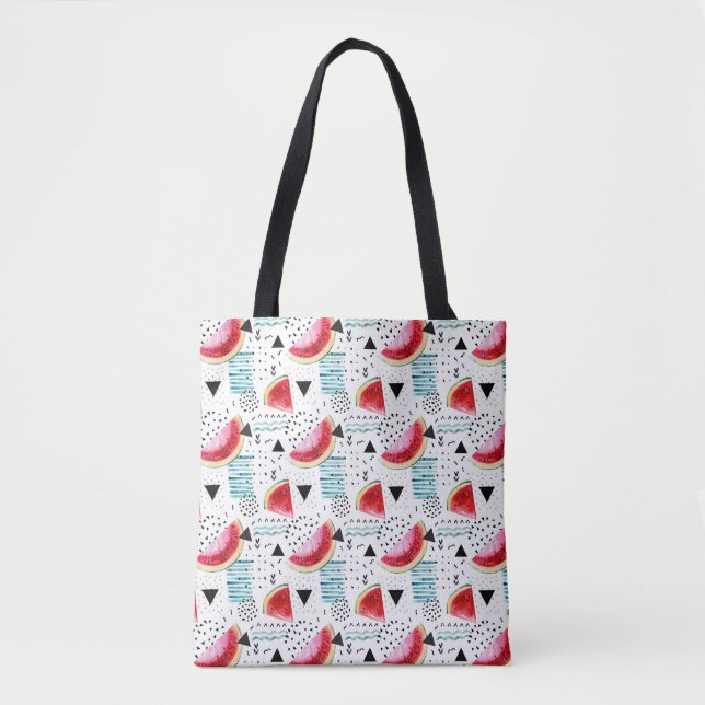 Abstract Watermelon Pattern Tote Bag (Front)