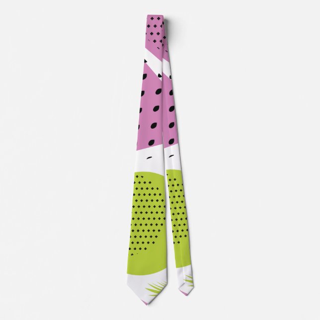 Abstract Watermelon Trendy Dad  Tie (Front)