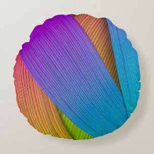Abstract wave background. 3D illustration.3d, 3d i Round Cushion