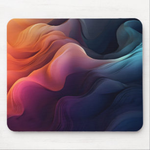 Abstract Wave Colourful Mouse Mat