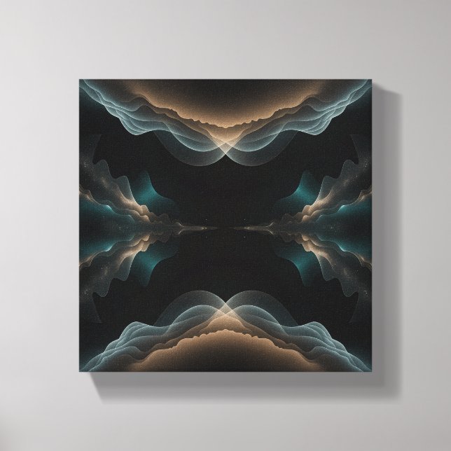 Abstract Wave Energy Canvas Art (Front)