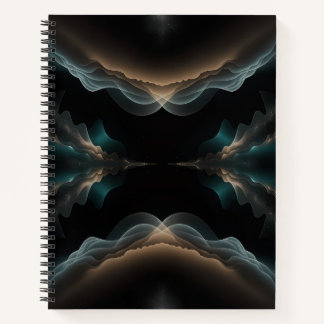 Abstract Wave Energy Spiral Notebook