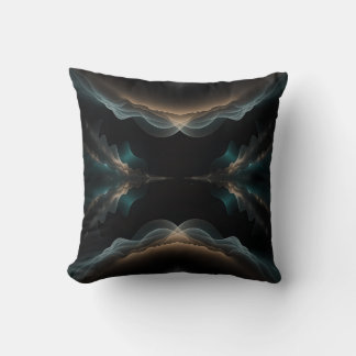 Abstract Wave Energy Throw Pillow
