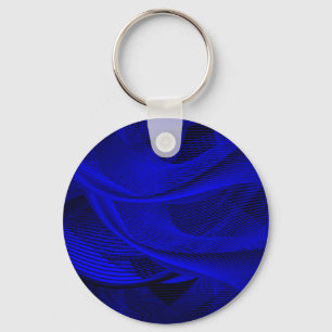 Abstract wave lines key ring