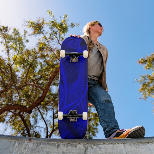 Abstract wave lines skateboard (Outdoor 1)