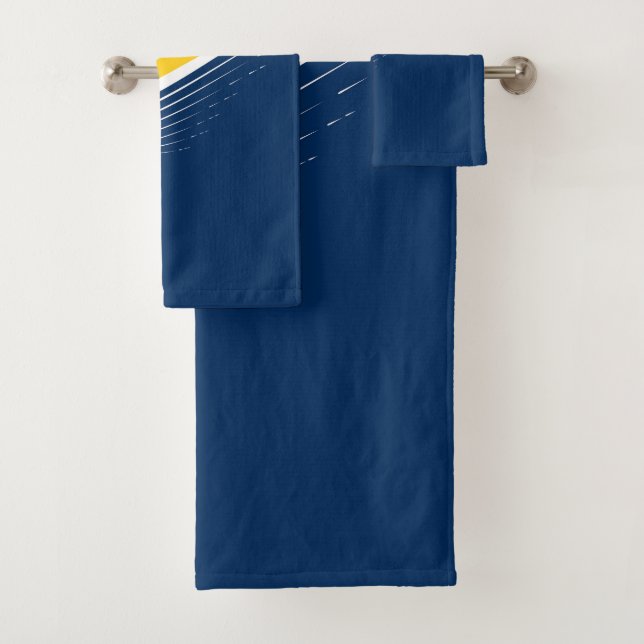 Abstract wave, modern, simple, elegant design bath towel set (Insitu)