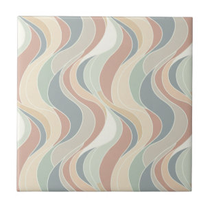 Abstract Wave Pattern Tile