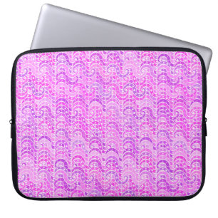 Abstract wave pattern - violet, lavender, orchid laptop sleeve